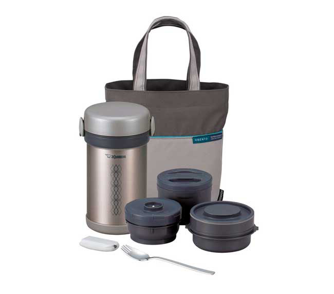 Termo Lonchera 3D c/maleta SL-NC09ST 0.85LT PLATA Zojirushi